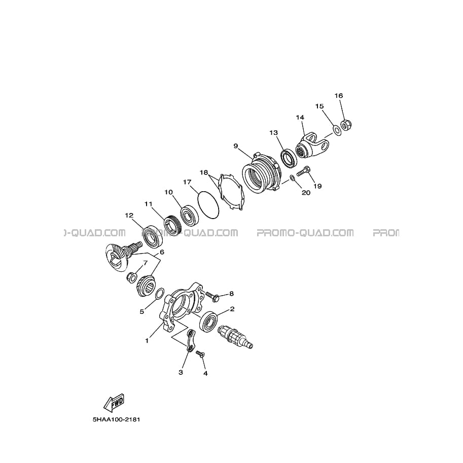 TRANSMISSION INTERMEDIAIRE  Yamaha  2004 400  pièces OEMTRANSMISSION INTERMEDIAIRE  Yamaha  2004 400  pièces OEM