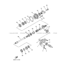 TRANSMISSION INTERMEDIAIRE pour Yamaha 400 2004 KODIAK_4WD YFM400FWAN 5TE8 ROMANTIQUE ROUGE