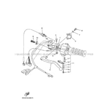 COMMODO     LEVIER pour Yamaha 450 2003 KODIAK_4WD YFM450FWAN 5ND3 ROMANTIQUE ROUGE