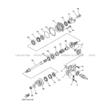 TRANSMISSION INTERMEDIAIRE pour Yamaha 450 2003 KODIAK_4WD YFM450FWAN 5ND3 ROMANTIQUE ROUGE