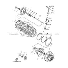 EMBRAYAGE DE DEMARREUR pour Yamaha 450 2004 YFZ YFZ450 5TG3 DEEP PURPLISH BLUE SOLID E