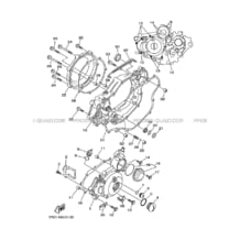 CARTER - MOTEUR 1 pour Yamaha 450 2004 YFZ YFZ450 5TG6 BLACK METALLIC J