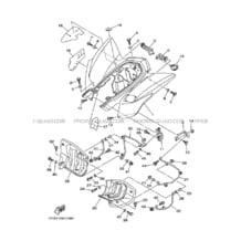 GARDE BOUE ARRIERE pour Yamaha 450 2004 YFZ YFZ450 5TG6 BLACK METALLIC J