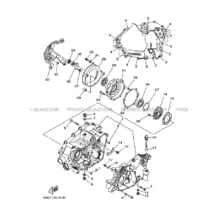 CARTER MOTEUR pour Yamaha 450 2005 KODIAK YFM450FWAN 1D93 ROMANTIQUE ROUGE