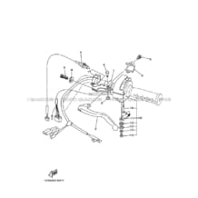 COMMODO     LEVIER pour Yamaha 450 2005 KODIAK YFM450FWAN 1D93 ROMANTIQUE ROUGE