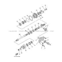 TRANSMISSION INTERMEDIAIRE pour Yamaha 450 2005 KODIAK YFM450FWAN 1D93 ROMANTIQUE ROUGE