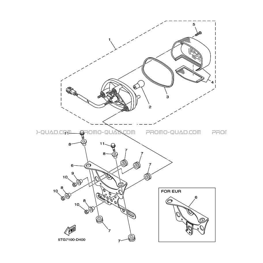 FEU ARRIERE 2  Yamaha  2005 450  pièces OEMFEU ARRIERE 2  Yamaha  2005 450  pièces OEM