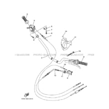 GUIDON ET CABLES pour Yamaha 450 2005 YFZ YFZ450 5TG9 YAMAHA BLACK