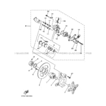 ETRIER DE FREIN ARRIERE pour Yamaha 450 2005 YFZ YFZ450 5TGD
