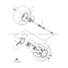 ROUE ARRIERE pour Yamaha 450 2005 YFZ YFZ450 5TGD