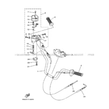GUIDON ET CABLES pour Yamaha 450 2006 KODIAK YFM450FWAN 1D9L DARK GRAY METALLIC E