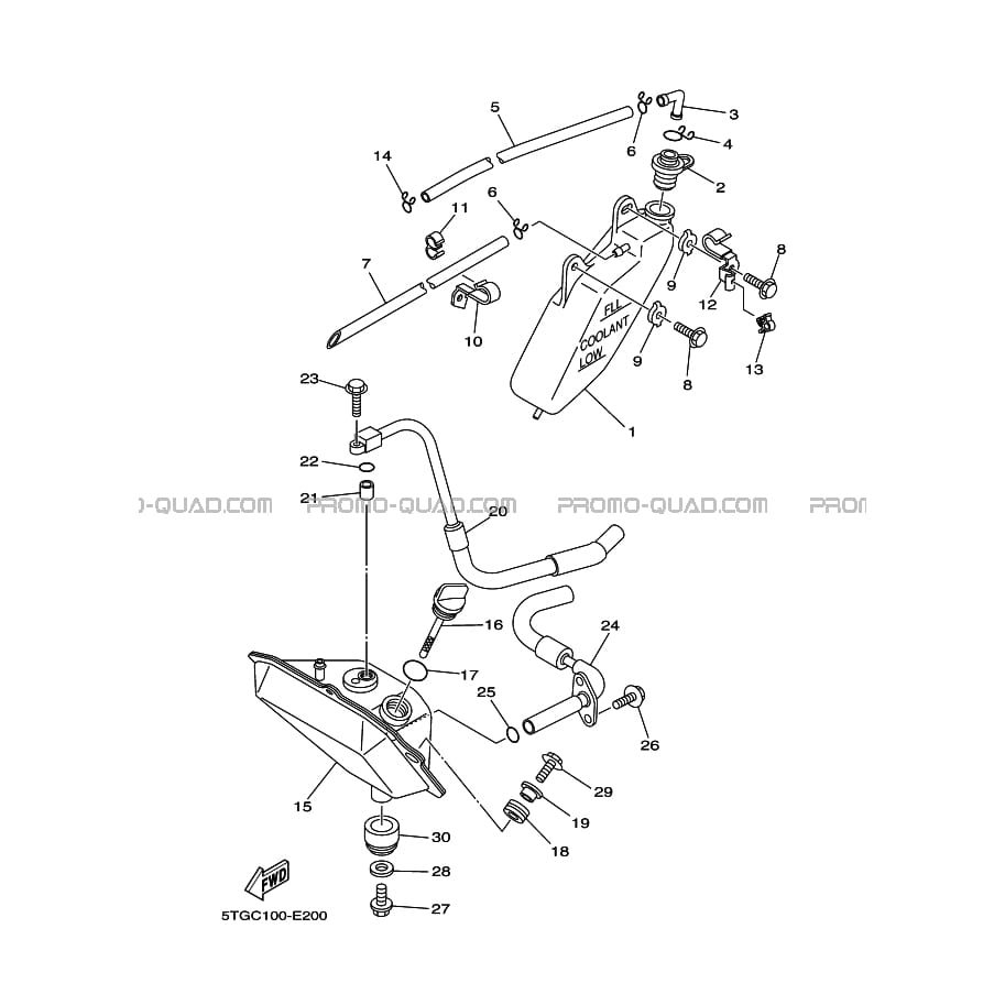 RESERVOIR D'HUILE  Yamaha  2006 450  Original parts OEMRESERVOIR D'HUILE  Yamaha  2006 450  Original parts OEM