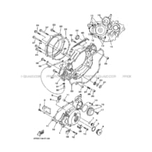 CARTER - MOTEUR 1 pour Yamaha 450 2006 YFZ YFZ450 5TGJ LIGHT REDDISH YELLOW SOLID 1