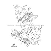 GARDE BOUE ARRIERE pour Yamaha 450 2006 YFZ YFZ450 5TGJ LIGHT REDDISH YELLOW SOLID 1