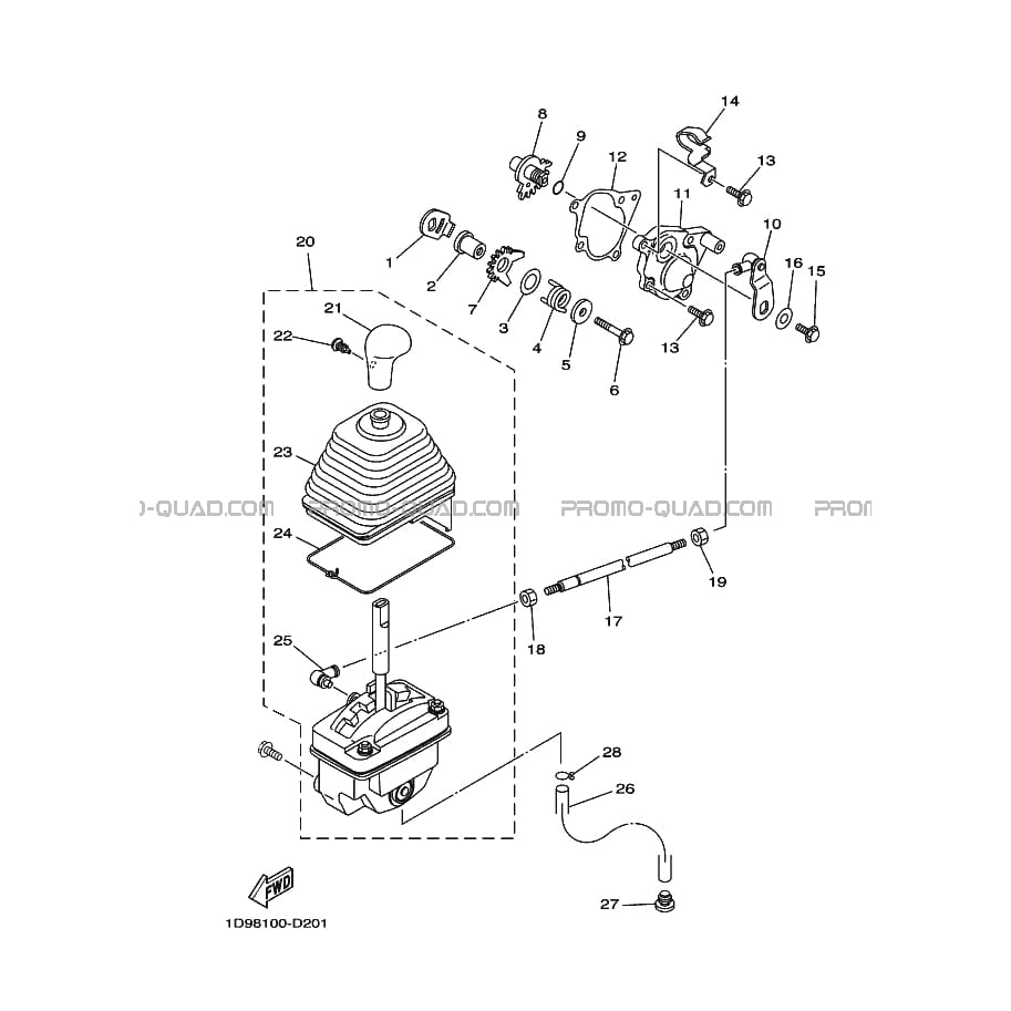 AXE DE SELECTEUR     PEDALE  Yamaha  2007 450  Original parts OEMAXE DE SELECTEUR     PEDALE  Yamaha  2007 450  Original parts OEM