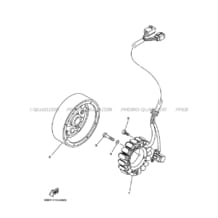 ALLUMAGE pour Yamaha 450 2007 KODIAK YFM450FWAN 1D9X SILVER