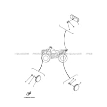 PARTIE ELECTRIQUE 2 pour Yamaha 450 2007 KODIAK YFM450FWAN 1D9X SILVER