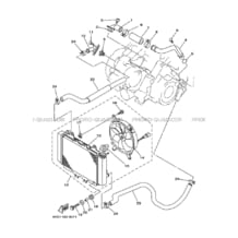 RADIATEUR     DURITES pour Yamaha 450 2007 KODIAK YFM450FWAN 1D9X SILVER