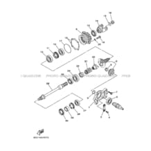 TRANSMISSION INTERMEDIAIRE pour Yamaha 450 2007 WOLVERINE_4WD YFM450FAS 3C26 PASTEL DARK GRAY