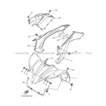 GARDE BOUE AVANT pour Yamaha 450 2007 YFZ YFZ450 5D3A BLACK METALLIC J