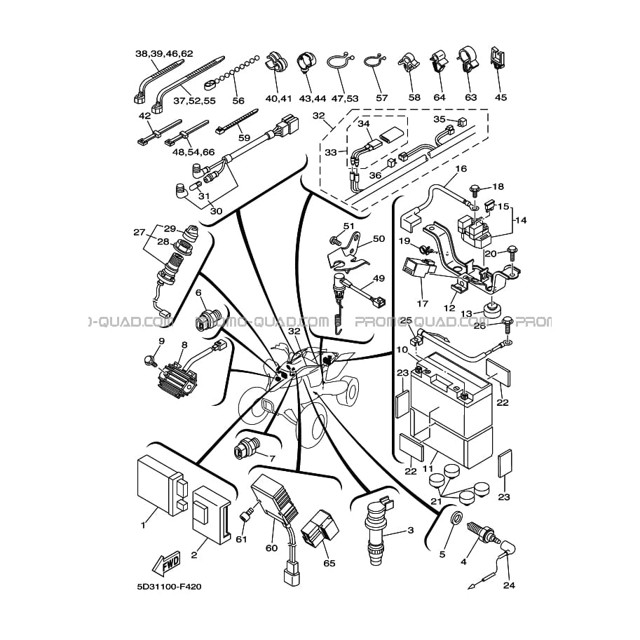 PARTIE ELECTRIQUE 1  Yamaha  2007 450  pièces OEMPARTIE ELECTRIQUE 1  Yamaha  2007 450  pièces OEM