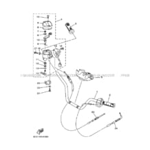 GUIDON ET CABLES pour Yamaha 450 2008 WOLVERINE_4WD YFM450FAS 3C2C PASTEL DARK GRAY