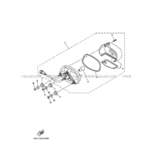 FEU ARRIERE pour Yamaha 450 2008 WOLVERINE_4WD YFM450FAS 3C2F BLACK METALLIC L