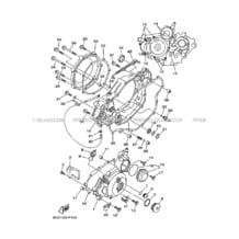 CARTER - MOTEUR 1 pour Yamaha 450 2008 YFZ YFZ450 5D3D PASTEL DARK GRAY
