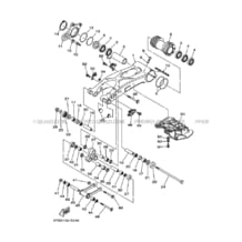 BRAS ARRIERE pour Yamaha 450 2008 YFZ YFZ450 5D3G BLACK METALLIC J