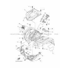 GARDE BOUE AVANT pour Yamaha 450 2009 GRIZZLY YFM450FWAN 37S3 BLACK METALLIC J