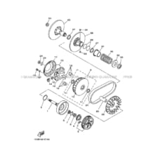 EMBRAYAGE DE DEMARREUR pour Yamaha 450 2009 GRIZZLY YFM450FWAN 37S7 YAMAHA BLACK