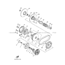 EMBRAYAGE DE DEMARREUR pour Yamaha 450 2009 WOLVERINE_4WD YFM450FAS 3C2J BLACK METALLIC J
