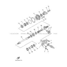 TRANSMISSION INTERMEDIAIRE pour Yamaha 450 2009 WOLVERINE_4WD YFM450FAS 3C2J BLACK METALLIC J
