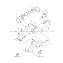 ECHAPPEMENT pour Yamaha 400 2003 KODIAK_2WD YFM400AN 5VH3 ROMANTIQUE ROUGE