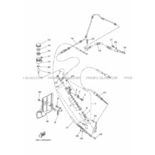 MAITRE CYLINDRE DE FREIN ARRIERE pour Yamaha 450 2007 KODIAK YFM450FWAN 1D9X SILVER