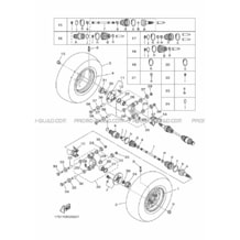 ROUE ARRIERE pour Yamaha 450 2009 GRIZZLY YFM450FWAN 37S7 YAMAHA BLACK