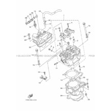 CYLINDRE pour Yamaha 450 2013 YFZ YFZ450 1PD6 BLACK METALLIC J