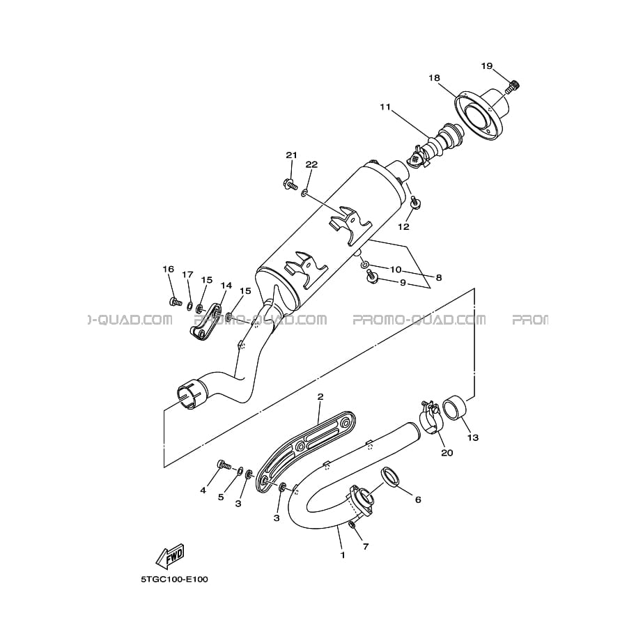 ECHAPPEMENT  Yamaha  2013 450  Original parts OEMECHAPPEMENT  Yamaha  2013 450  Original parts OEM