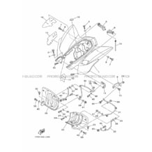 GARDE BOUE ARRIERE pour Yamaha 450 2013 YFZ YFZ450 1PD6 BLACK METALLIC J
