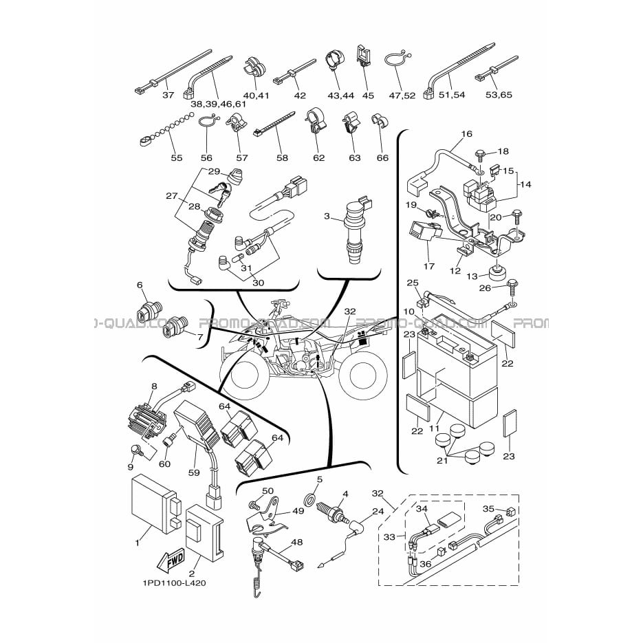 PARTIE ELECTRIQUE 1  Yamaha  2013 450  Original parts OEM