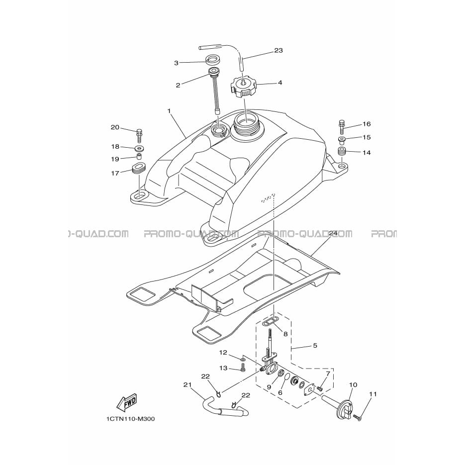 RESERVOIR A ESSENCE  Yamaha  2014 450  pièces OEMRESERVOIR A ESSENCE  Yamaha  2014 450  pièces OEM