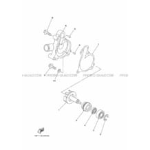 POMPE A EAU     DURITES pour Yamaha 450 2014 YFZ_R YFZ450R 1TD7 CARMINE RED