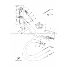 GUIDON ET CABLES pour Yamaha 450 2014 YFZ_R YFZ450R 1TDA YAMAHA BLACK