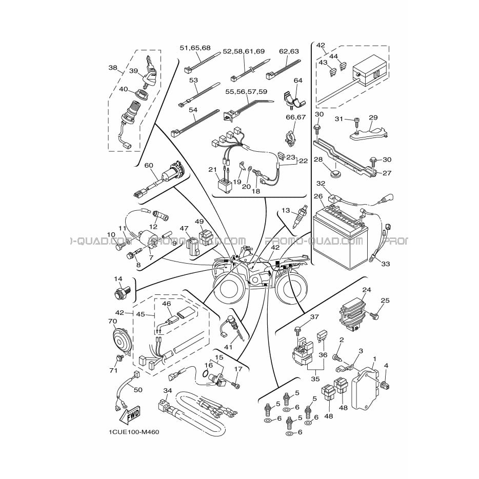 PARTIE ELECTRIQUE 1  Yamaha  2015 450  Original parts OEM