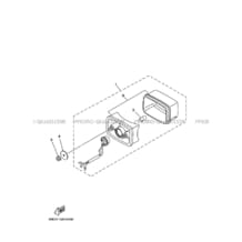 FEU ARRIERE pour Yamaha 450 2015 GRIZZLY YFM450FWAD 2LCA YAMAHA BLACK