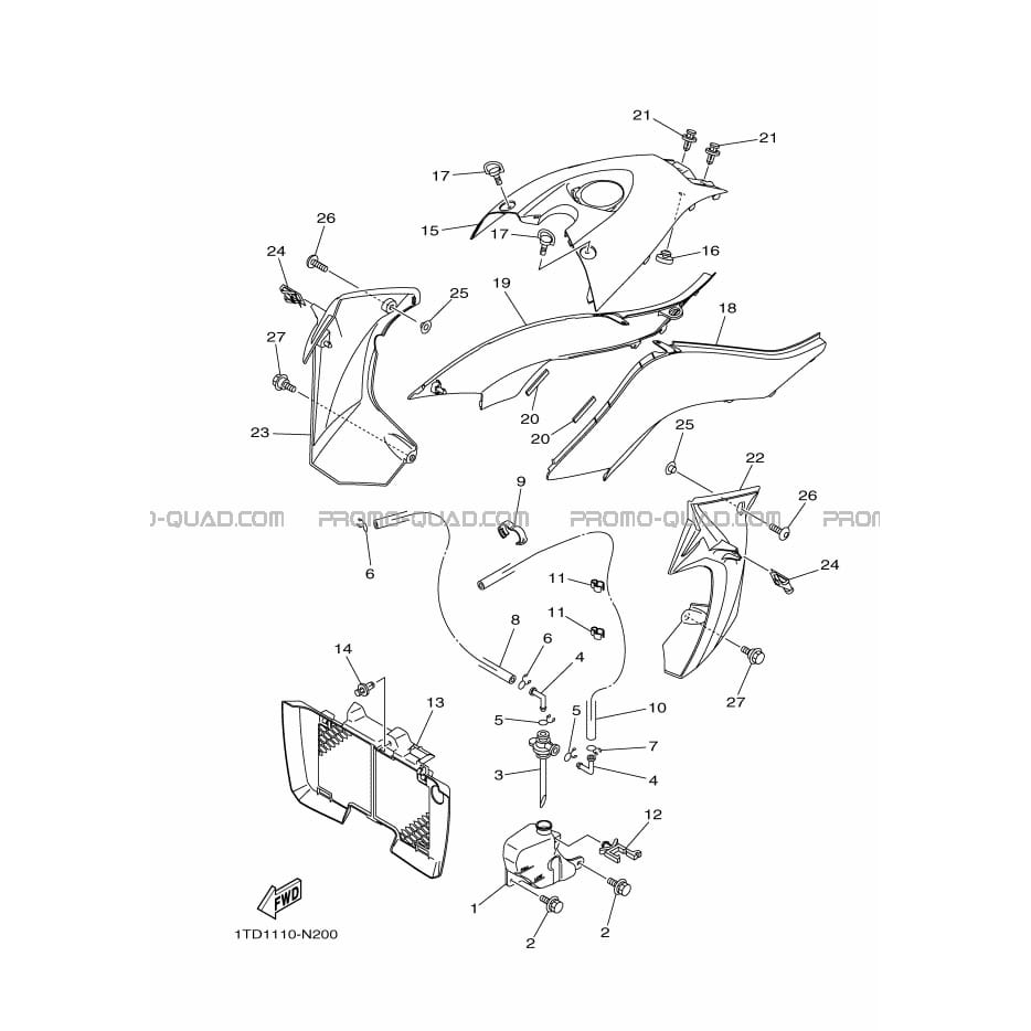 COUVERCLE LATERAL  Yamaha  2015 450  Original parts OEMCOUVERCLE LATERAL  Yamaha  2015 450  Original parts OEM