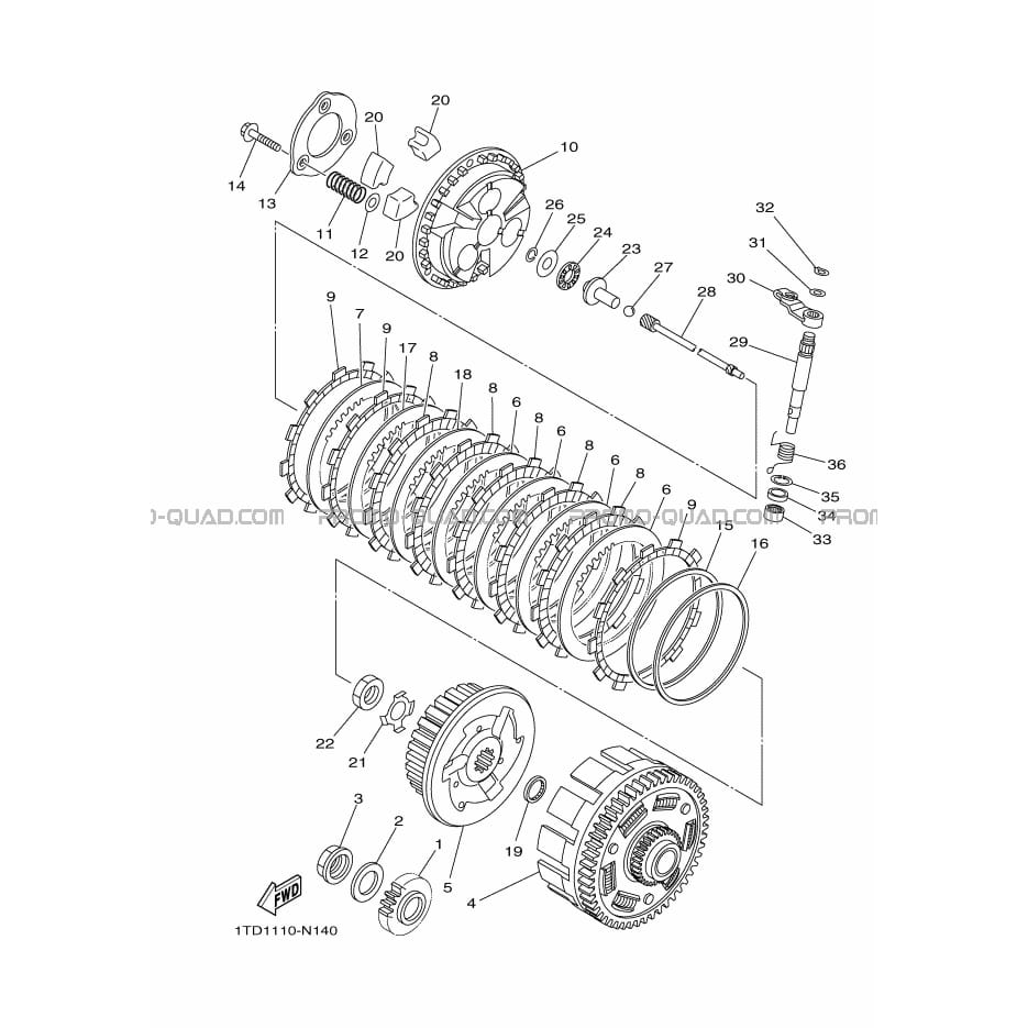 EMBRAYAGE DE DEMARREUR  Yamaha  2015 450  pièces OEMEMBRAYAGE DE DEMARREUR  Yamaha  2015 450  pièces OEM