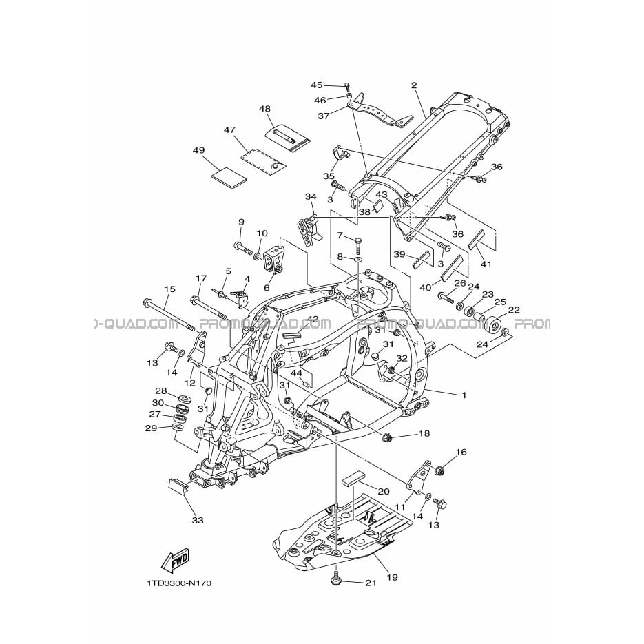 CADRE  Yamaha  2015 450  Original parts OEMCADRE  Yamaha  2015 450  Original parts OEM