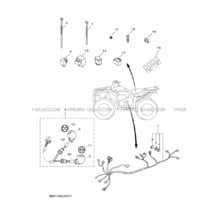 PARTIE ELECTRIQUE 2 pour Yamaha 450 2016 GRIZZLY 450 EPS DIRECTION ASSISTEE CAMO BM72 YAMAHA BLACK
