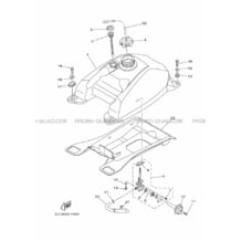 RESERVOIR A ESSENCE pour Yamaha 450 2016 GRIZZLY 450 IRS INDEPENDANT REAR SUSPENSION 1CUT PASTEL DEEP GREEN